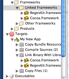 The application linked to the framework